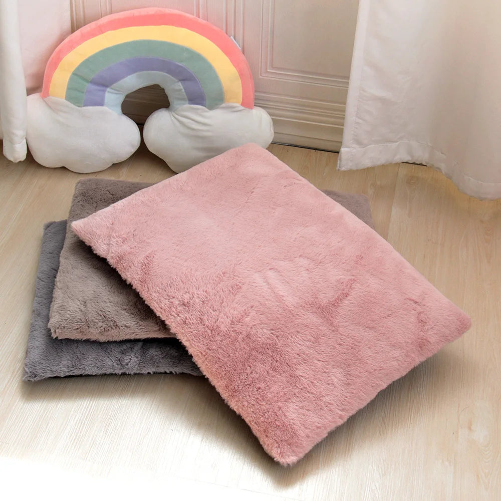 Thick Warm Dog Bed Mat Soft Pet Sleeping Cushion Mats Washable Dogs Cat Bed With Removeable Cushions For Small Large Dogs