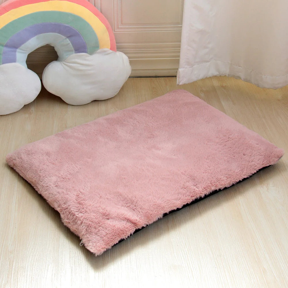 Thick Warm Dog Bed Mat Soft Pet Sleeping Cushion Mats Washable Dogs Cat Bed With Removeable Cushions For Small Large Dogs