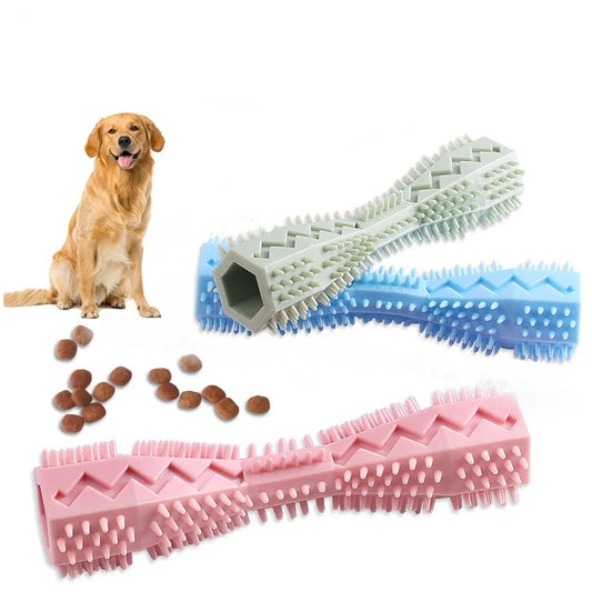 Puppy Teething Toy Dog Chew Stick Bite Resistant Leak Proof Food Dispenser Pet Teeth Cleaner Fun Chewer for Small Dogs